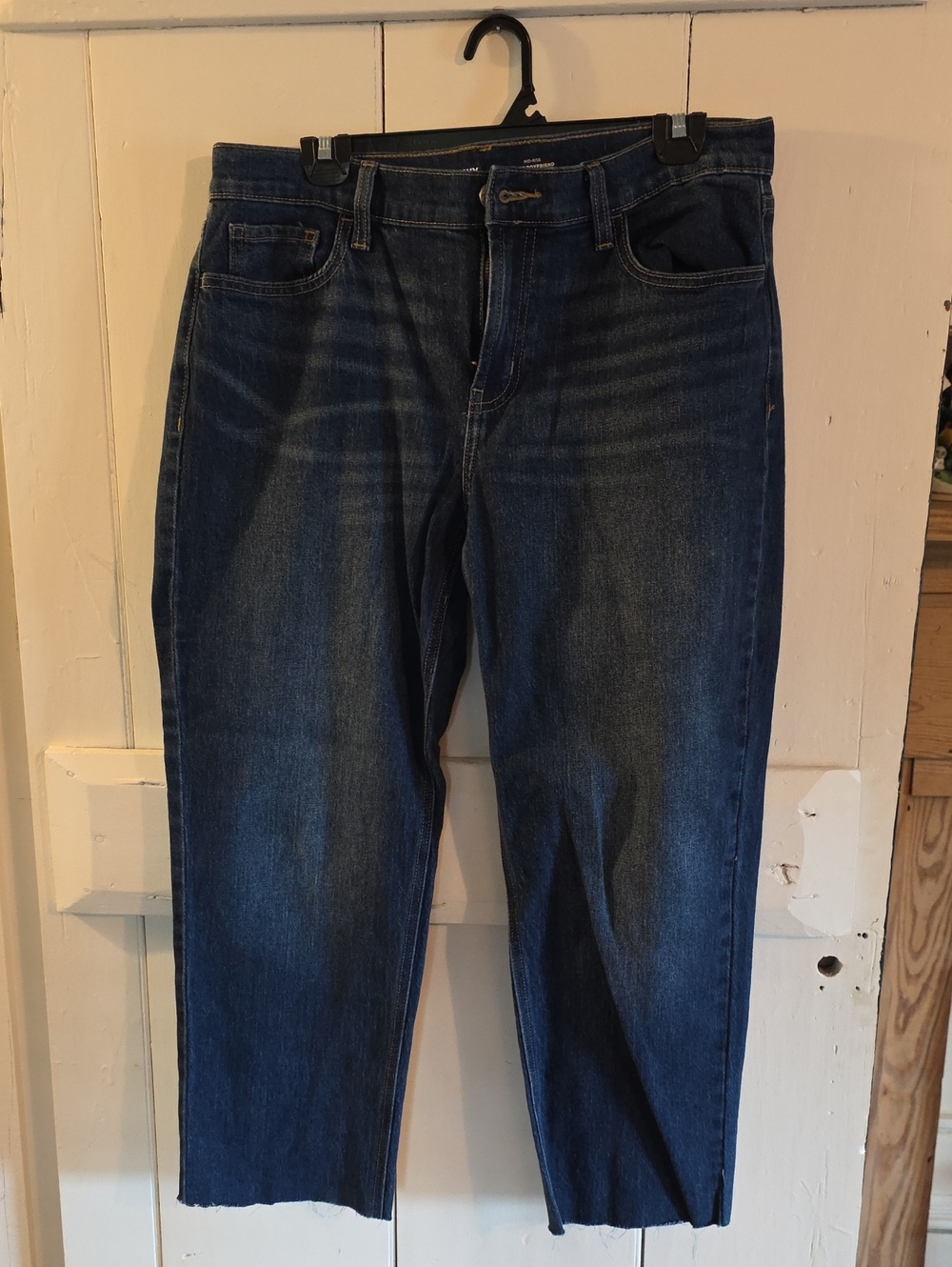 Old Navy Women's WOW Boyfriend  Straight-Leg Dark Blue Jeans